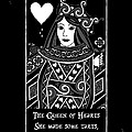 celtic queen of hearts black and white