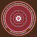 celtic lotus mandala in pink and brown