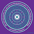 celtic lotus mandala in teal and purple