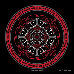 celtic vampire bat mandala
