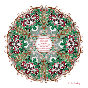 celtic winter fairy mandala