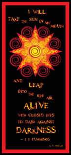 flaming celtic sun