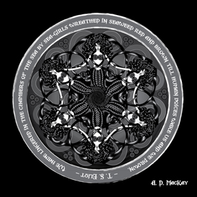 gothic celtic mermaids in black and white